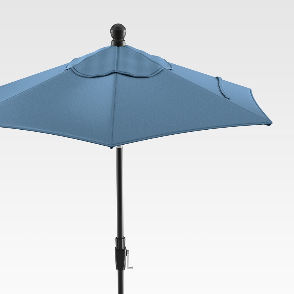 6' Round Sunbrella Sapphire High Dining Patio Umbrella with Tilt Black Frame