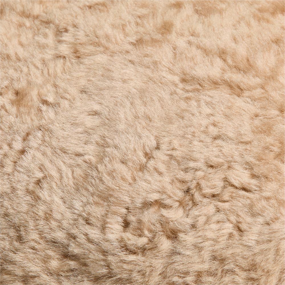 Malmo Shearling 20"x20" Camel Tan Throw Pillow- Image 2