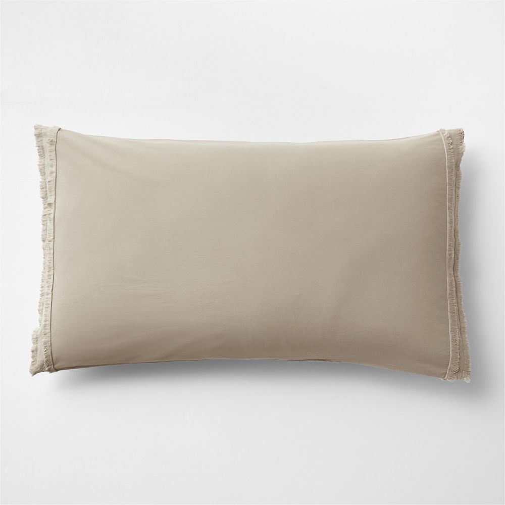 Favorite Washed Organic Cotton Sand Beige Eyelash Bed Pillow Sham