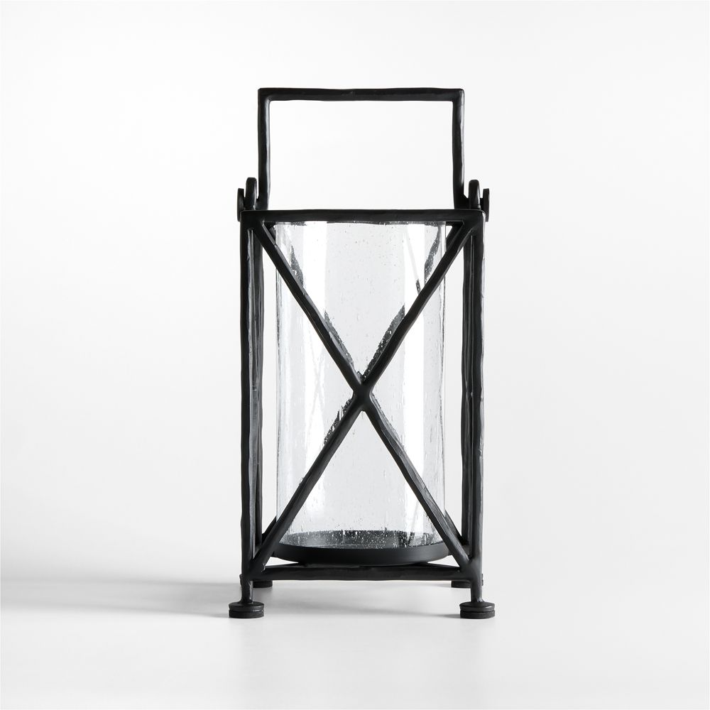 Augusta Black Forged Metal Indoor/Outdoor Lanterns