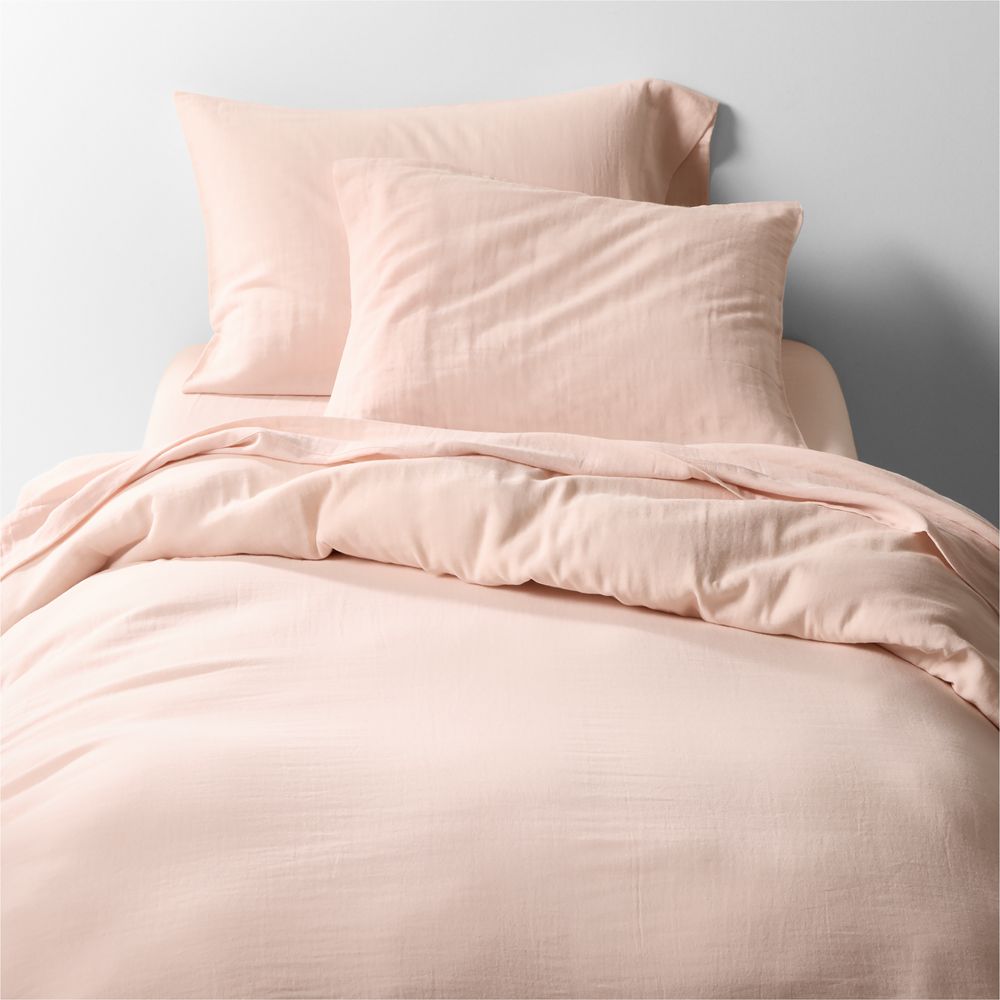 Alternative view of Supersoft Gauze Organic Cotton Pale Pink Standard Bed Pillow Sham