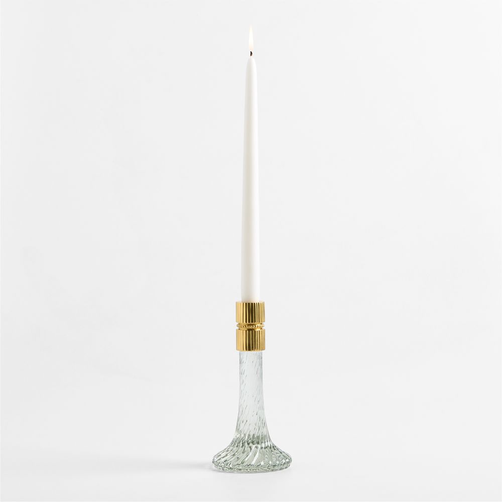 Vestige Glass Taper Holder 8" by Laura Harrier and Tiffany Howell