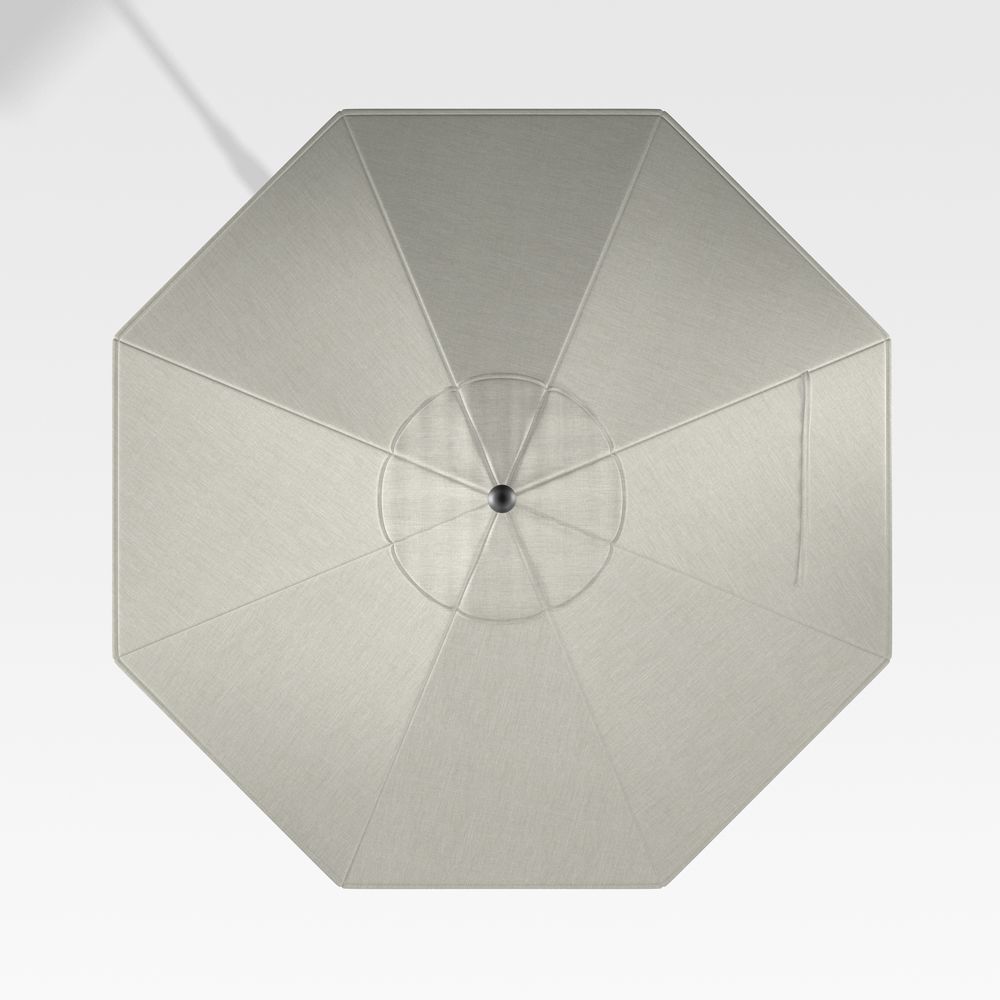 9' Round Sunbrella Silver Umbrella Canopy