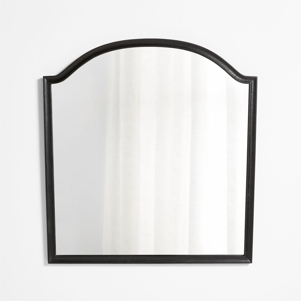 Alternative view of Manor Black Wood Wall Mirror 43"x41"