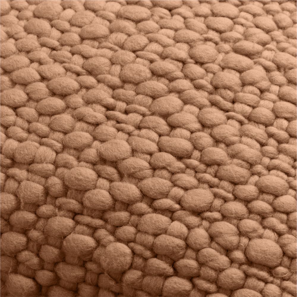 Alternative view of Chunky Woven Wool Fringe 22"x15" Sierra Tan Throw Pillow