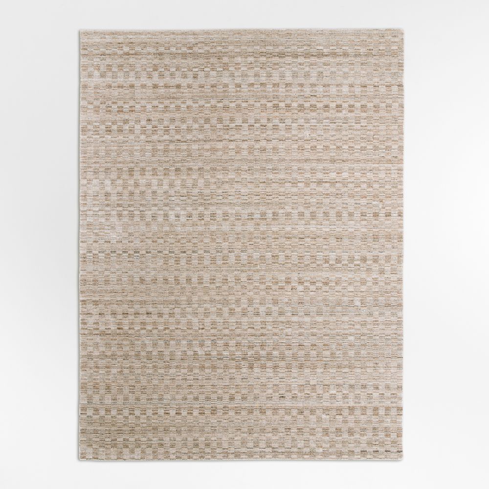 Vancouver Performance Checker Handwoven Sand Area Rug
