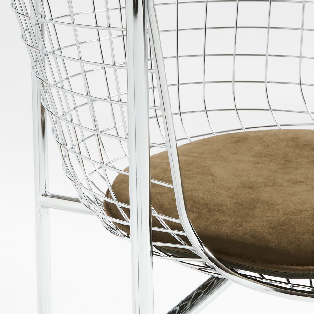 Alternative view of Cassano Metal Dining Chair with Leather Cushion