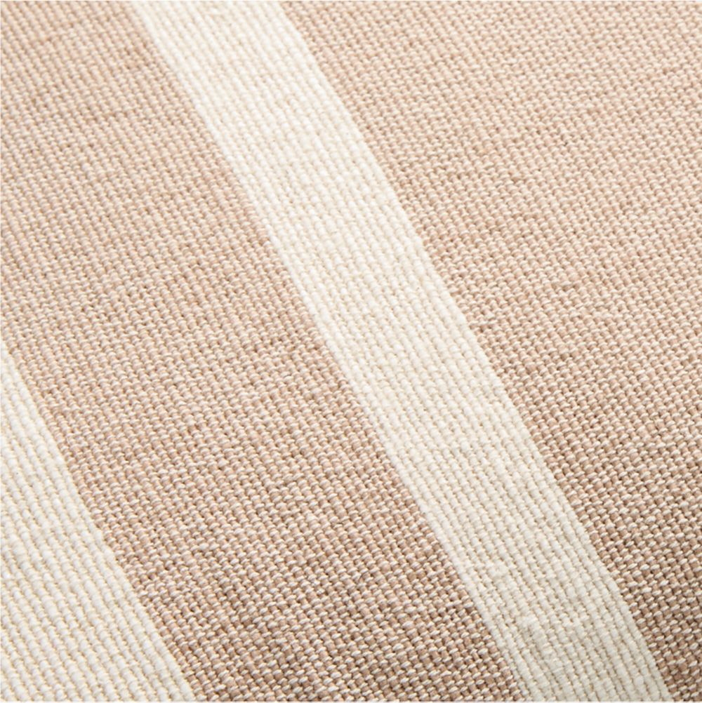 Alternative view of Charlie Colorblock 22"x15" Warm Sand Beige Throw Pillow