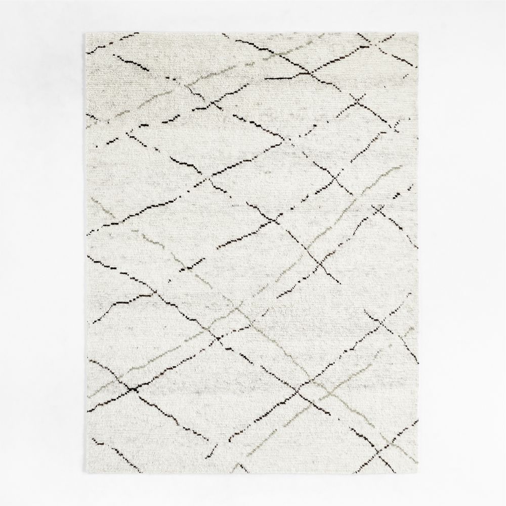 Larache Wool Hand-Knotted Moroccan Ivory Area Rug