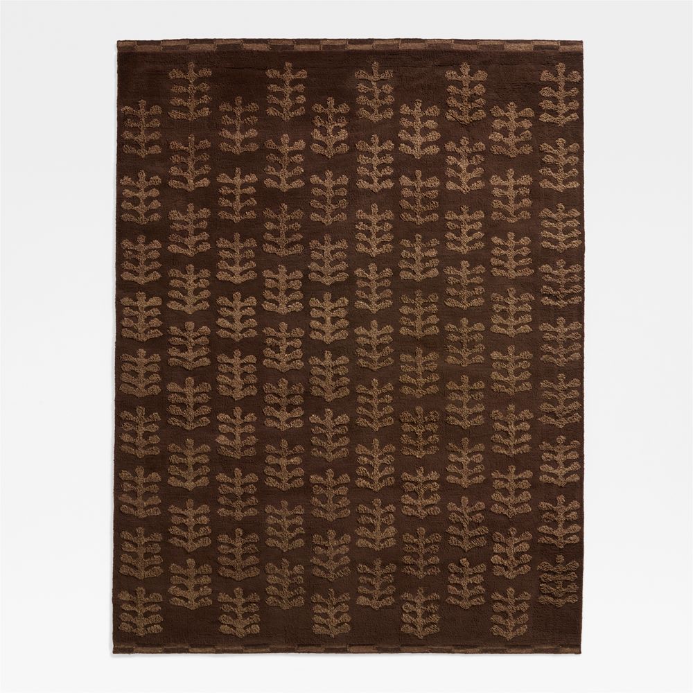 Selen Wool Deep Brown Handknotted Area Rug by Jeremiah Brent