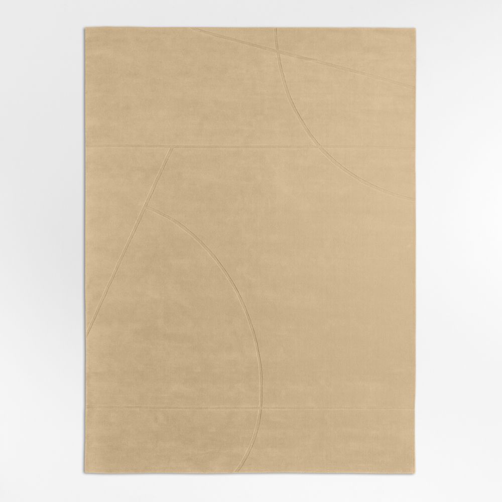 Modena Wool Handwoven Beige Area Rug
