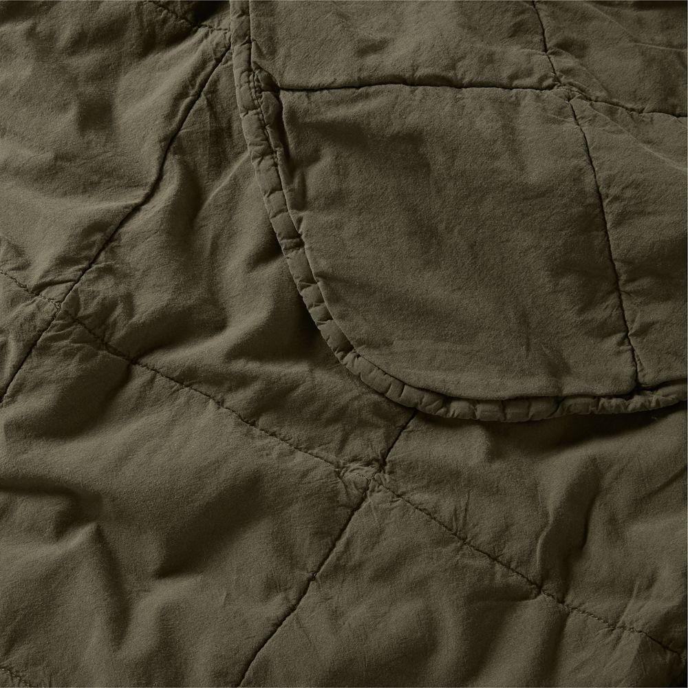 Sunwashed Organic Cotton Burnt Green Quilts- Image 2