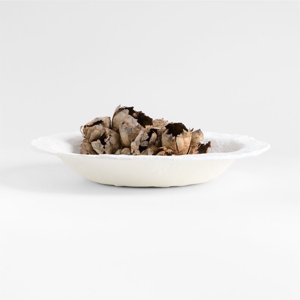 Sonara White Metal Centerpiece Bowl 18.5"