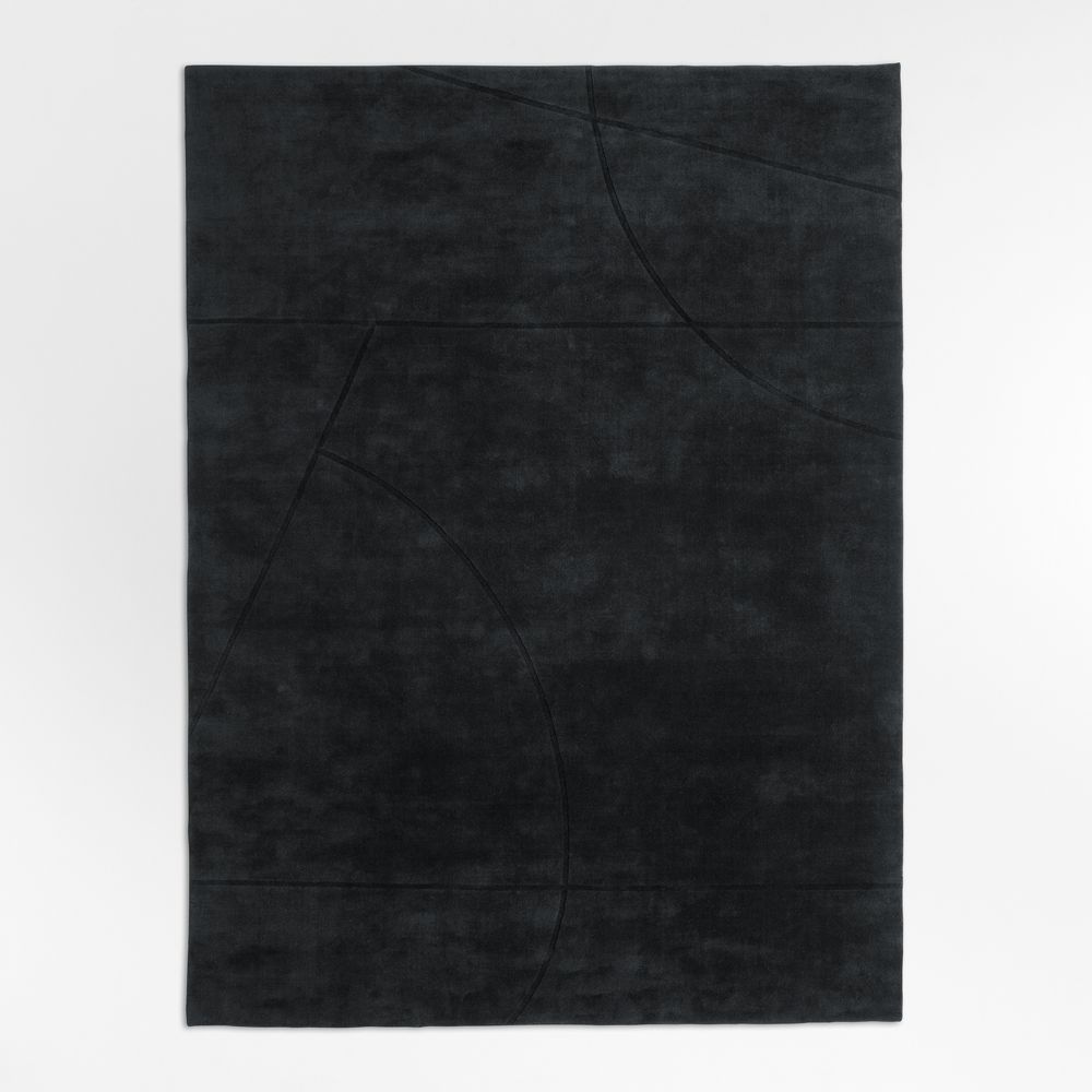 Modena Premium Wool Handwoven Navy Area Rug