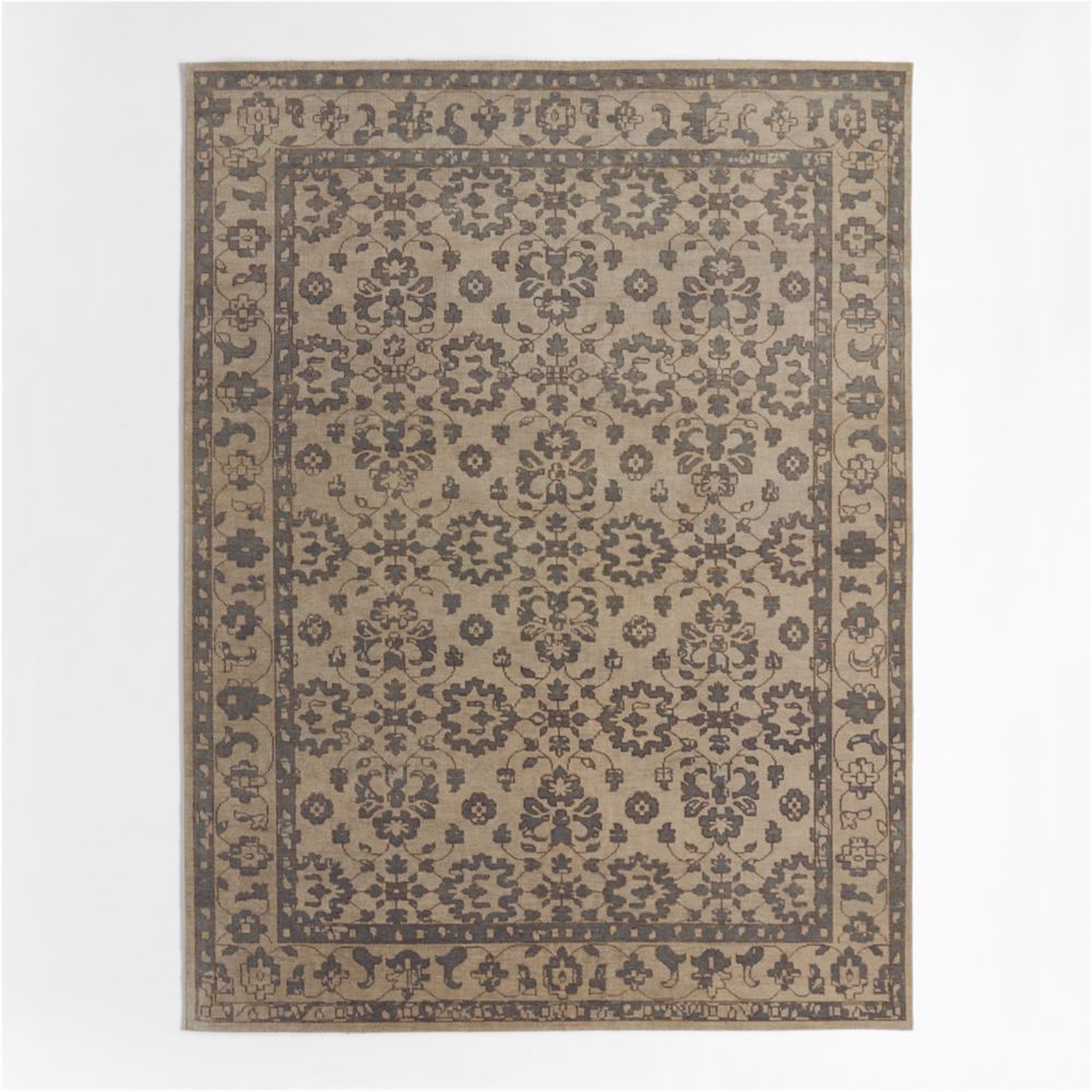 Cassis Wool Blue Handknotted Area Rug