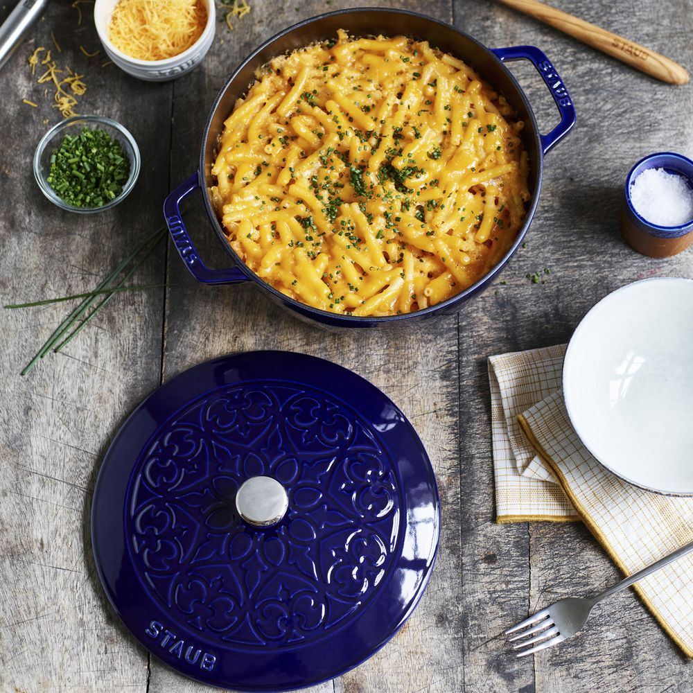 Alternative view of Staub Essential Dark Blue 3.75-Qt. Round French Oven with Lily Lid