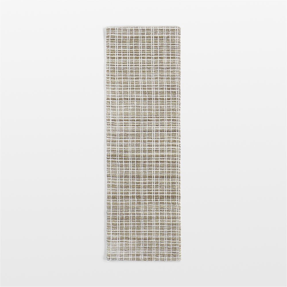 Talence Performance Handwoven Light Grey Runner Rug 2'10"x9'
