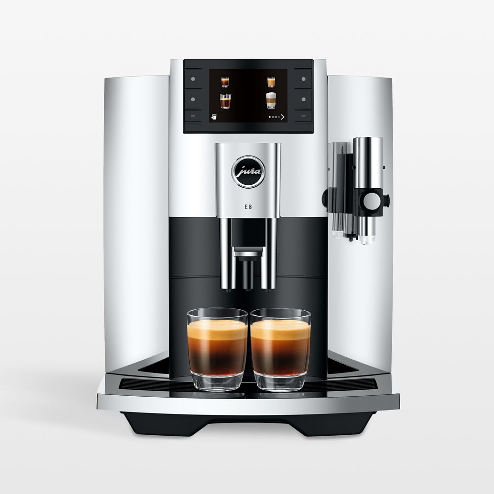 JURA E8 Automatic Espresso Machine in Chrome