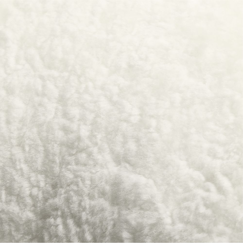 Malmo Shearling 20"x20" Arctic Ivory Throw Pillow- Image 2