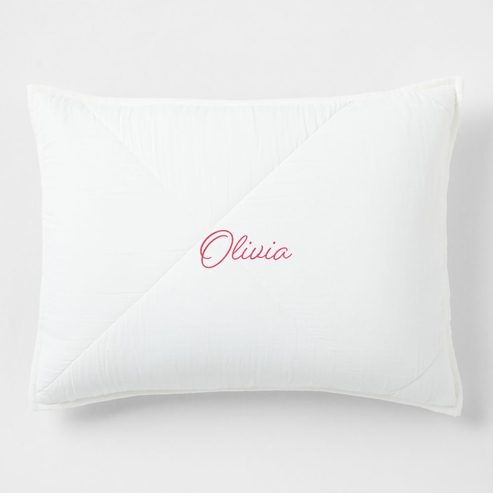Alternative view of Supersoft Gauze Organic Cotton Pampas Ivory Standard Quilted Bed Pillow Sham