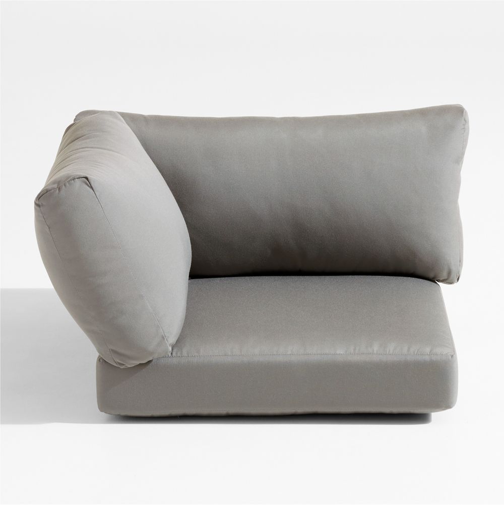 Replacement Abaco Canvas Charcoal Sunbrella Outdoor Corner Chair Cushions