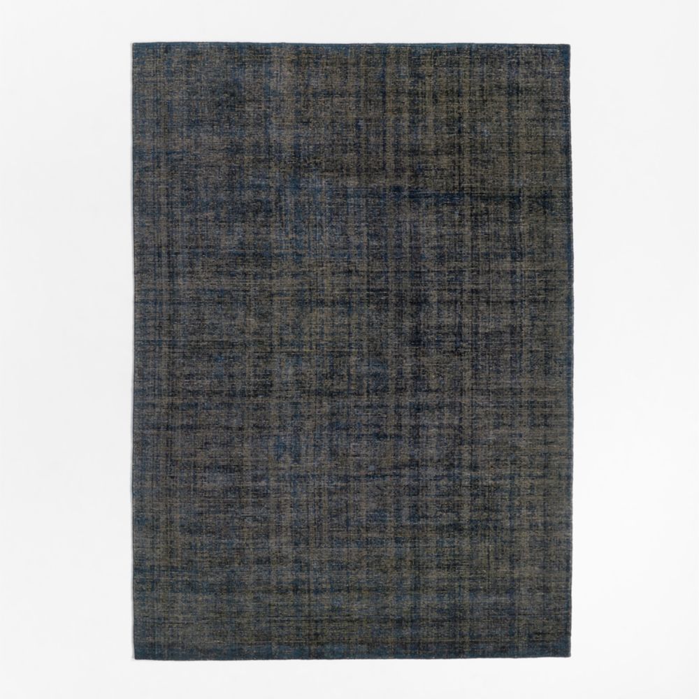 Whistler Viscose and Jute Blend Handwoven Blue Area Rug
