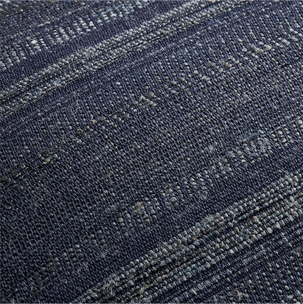 Alternative view of Vittoria Silk Blend Textured 24"x16" Deep Indigo Blue Throw Pillow