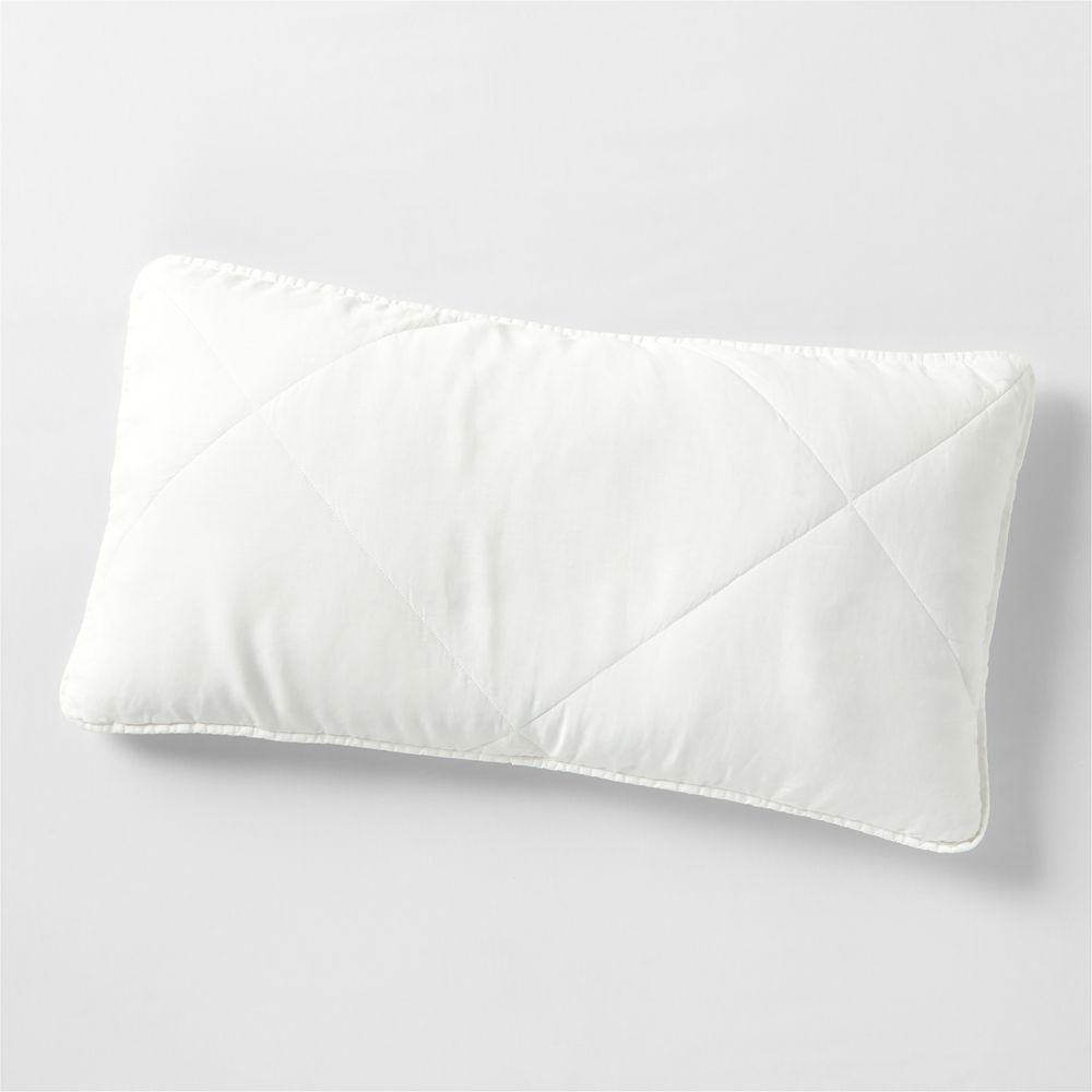 European Linen Crisp White Quilted Pillow Sham