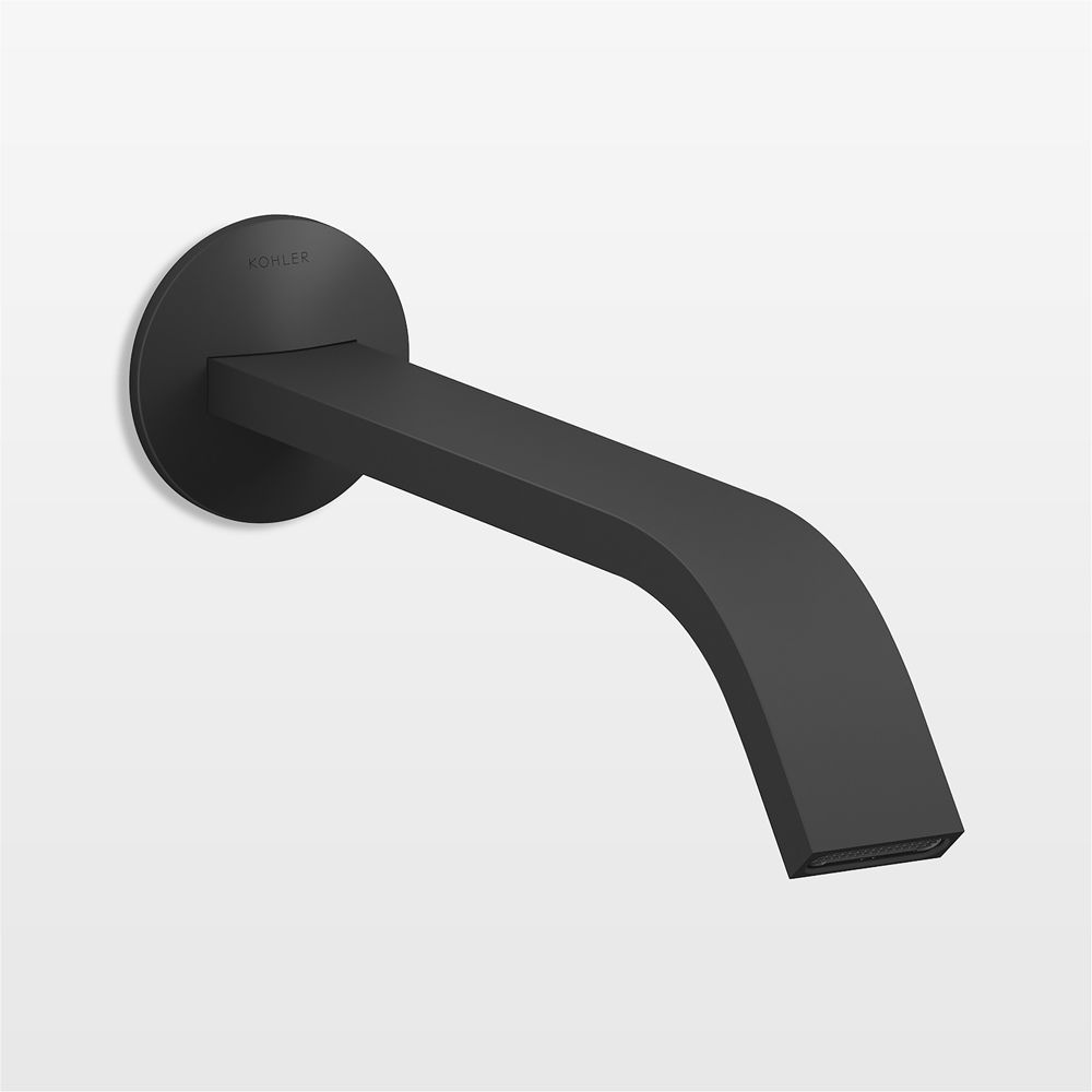 Kohler Components Black Wall-Mounted Bathroom Sink Faucet and Handles