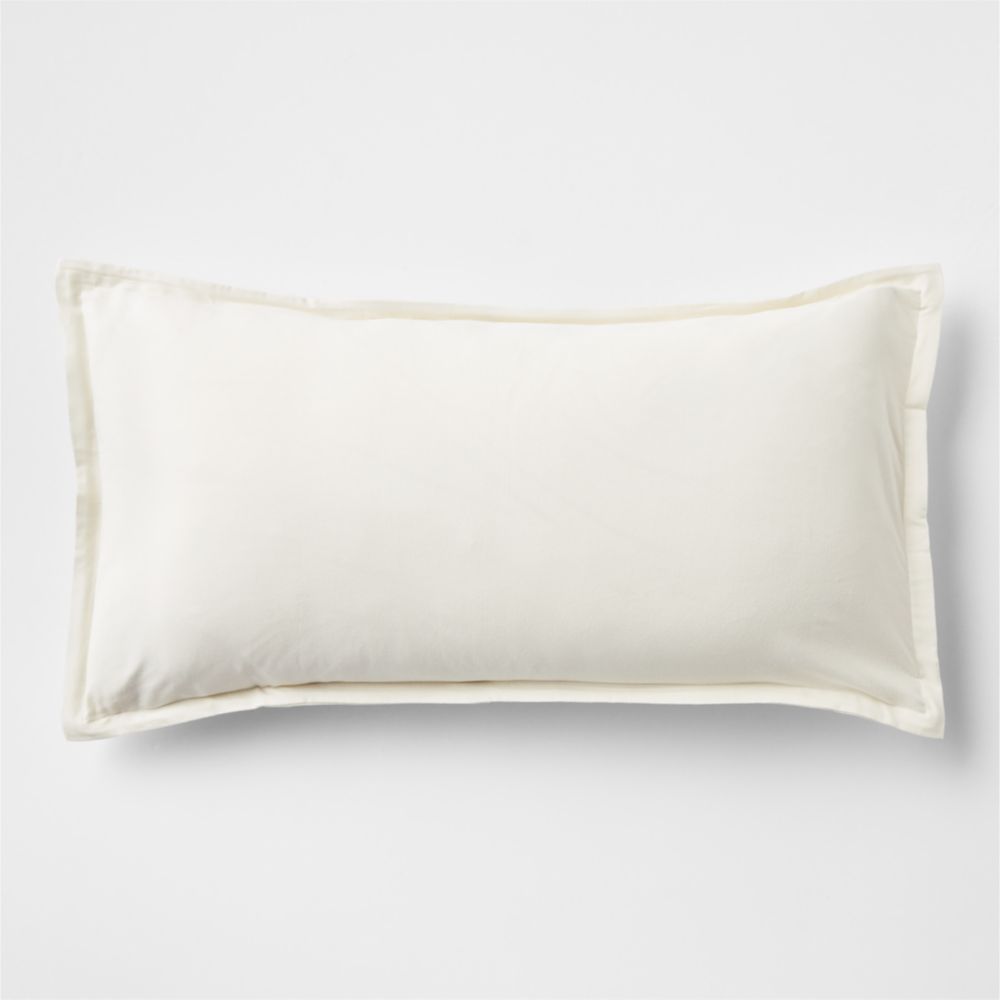 Cozysoft Organic Flannel Arctic Ivory Bed Pillow Sham