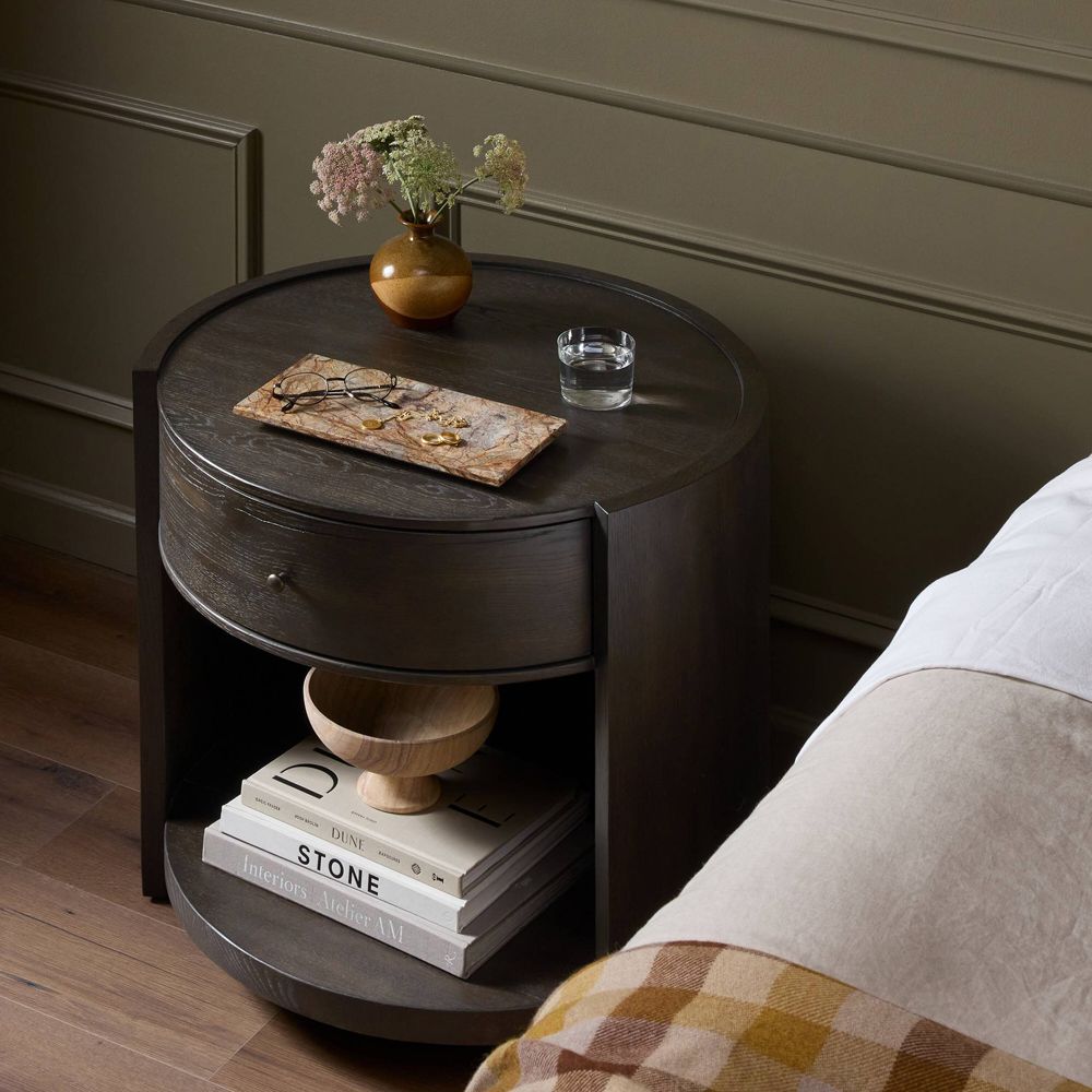 Alternative view of Bode 26" Smoked Black Oak Nightstand