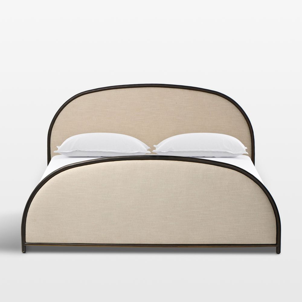 Lamont Parchment Beige Upholstered Bed