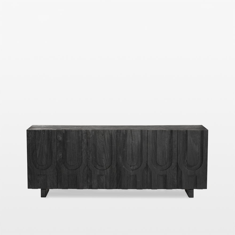 Camila 72" Black Wood Storage Media Console