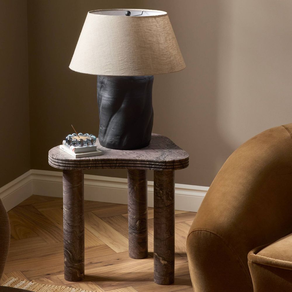 Aurel Marble 24" End Table- Image 2