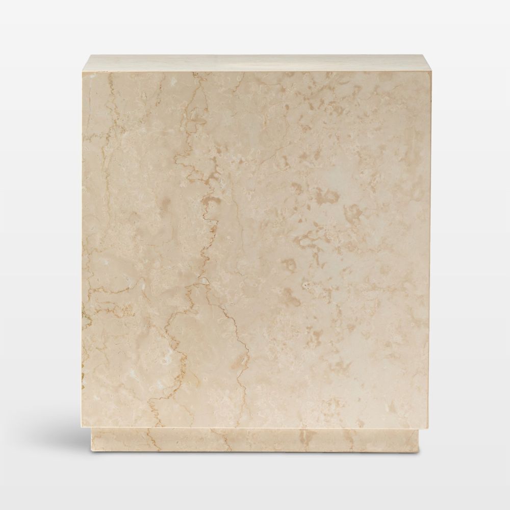 Athens Marble 22" Square Outdoor End Table