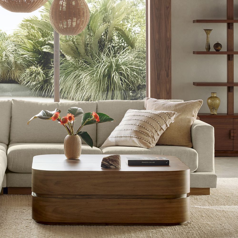 Alternative view of Milano Walnut 48" Storage Coffee Table