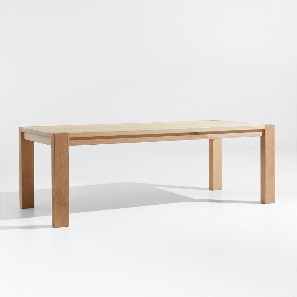 Terra Natural White Oak Solid Wood Dining Table (65"-90")