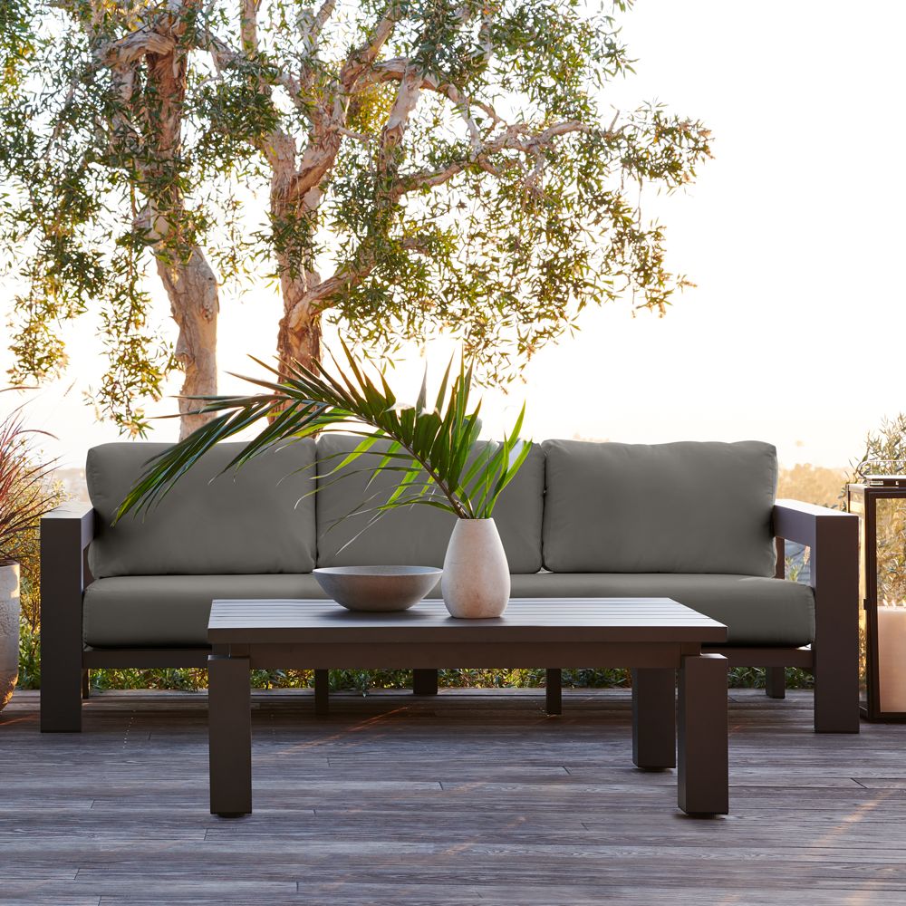 Alternative view of Walker Metal Outdoor Sofa with Sunbrella Cushions (63"-117")