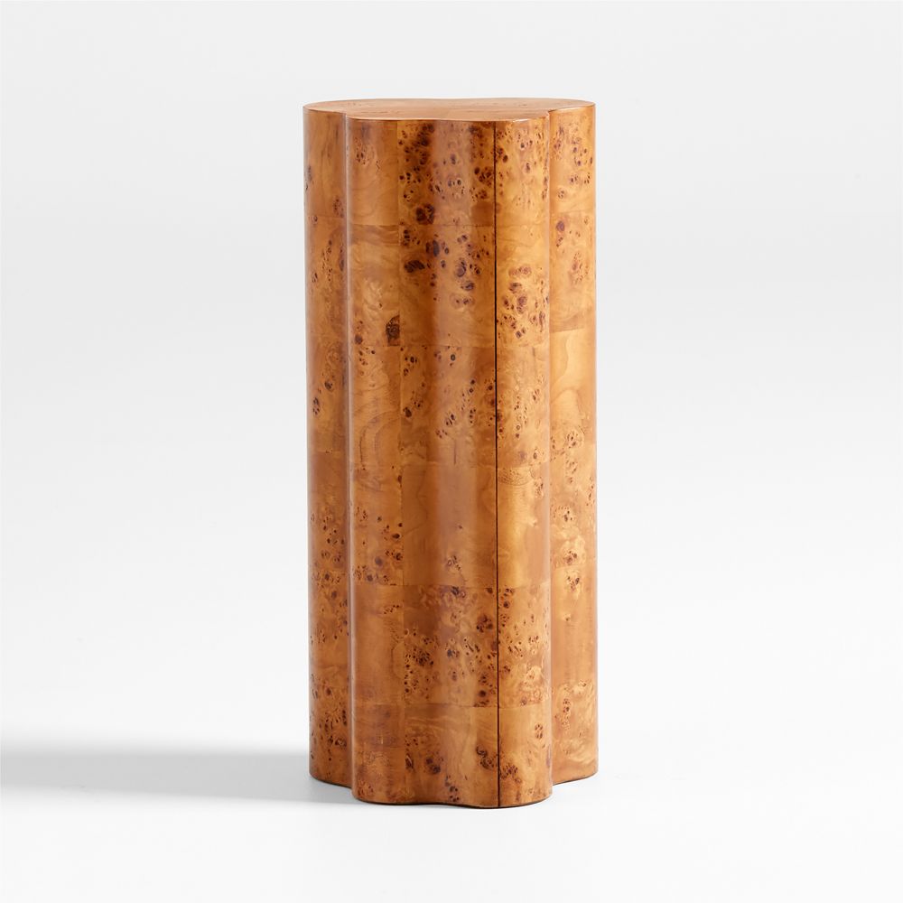 Fleur Tall Burl Wood End Table