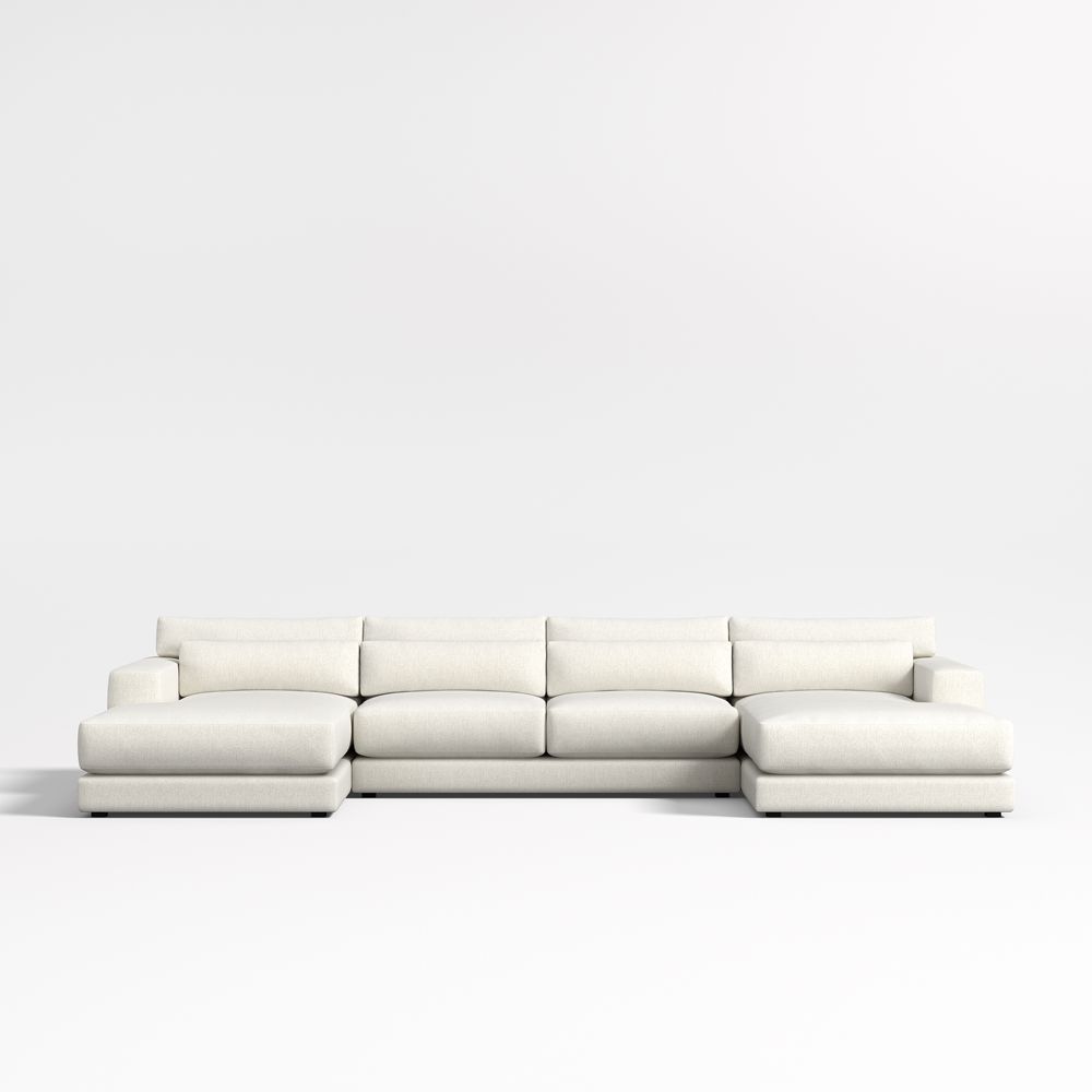 Retreat 3-Piece U-Shaped Sectional Sofa with Double Chaise Lounge