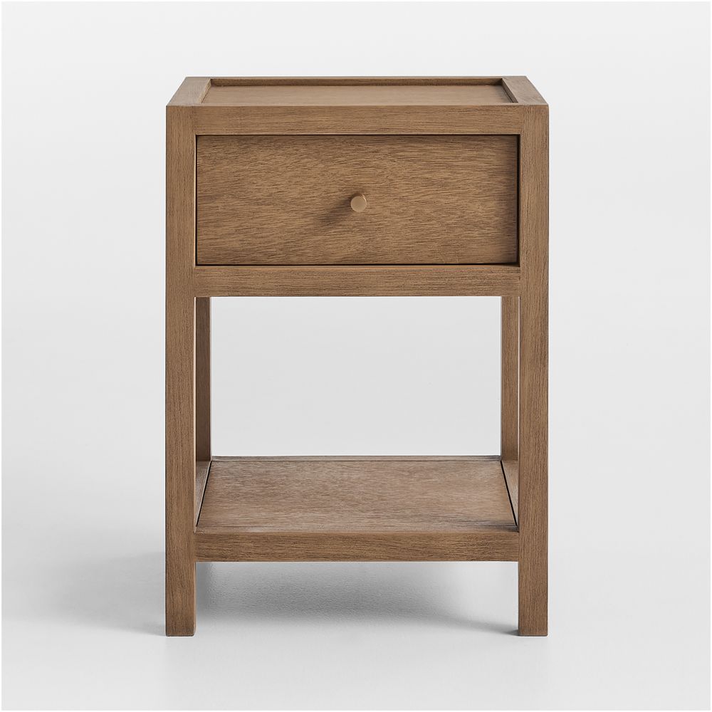 Keane 18" Solid Driftwood Narrow Nightstand