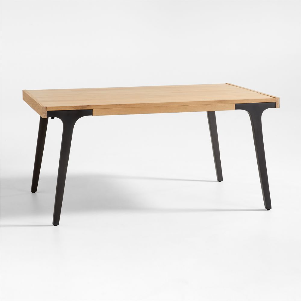 Lakin White Oak Wood Extendable Dining Table (61"-119")