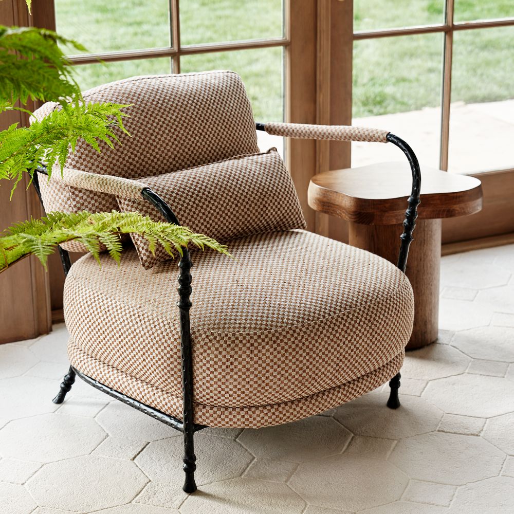 Muirfield Sculptural Metal Accent Chair by Jake Arnold