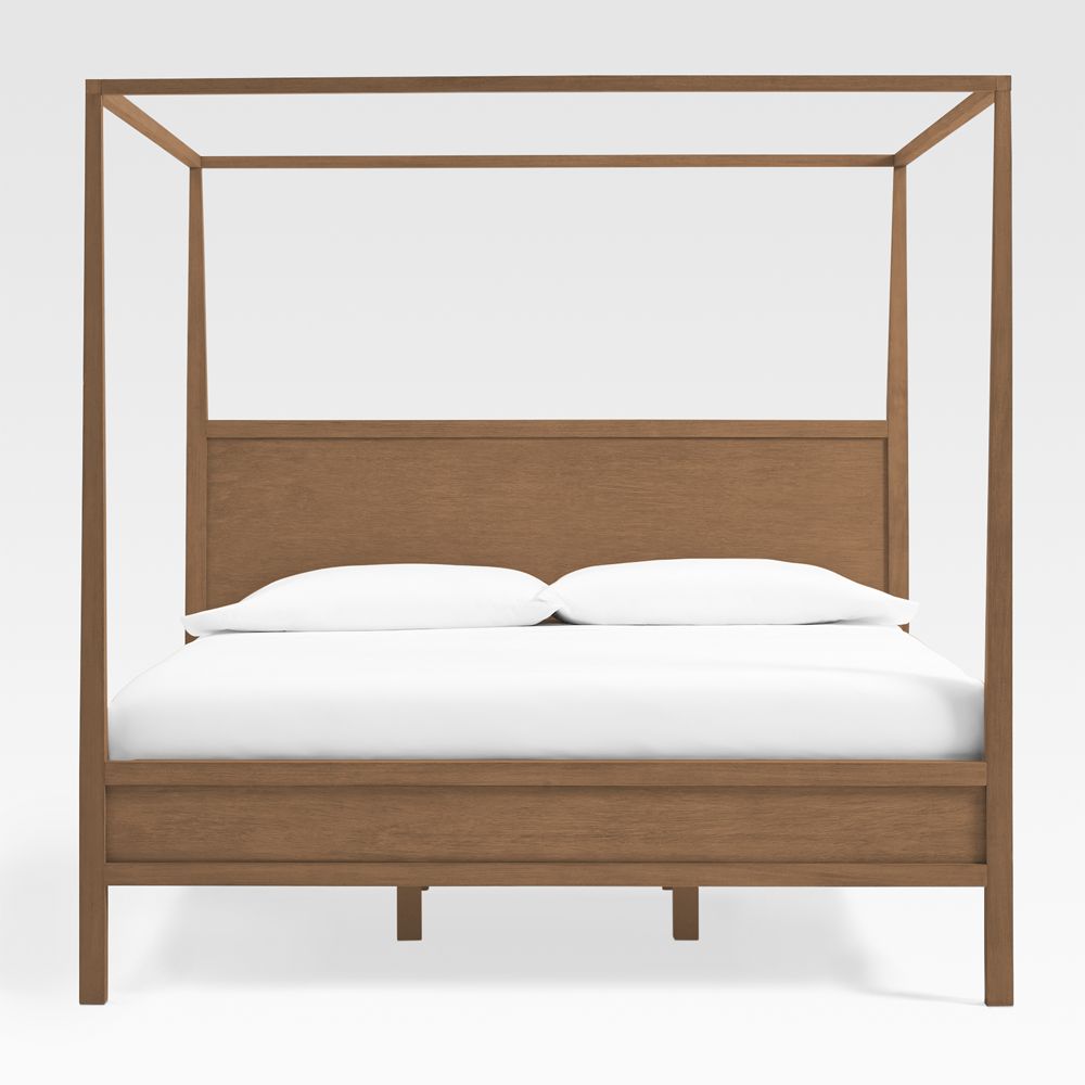 Keane Driftwood Wood Canopy Bed