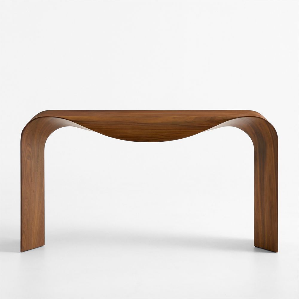 Crofton Natural Walnut Wood 60" Console Table