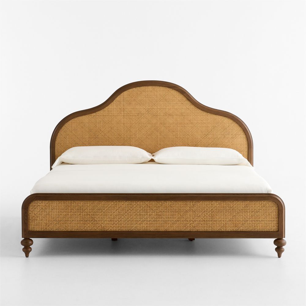 Richmond Cane and Warm Brown Oak Wood Bed