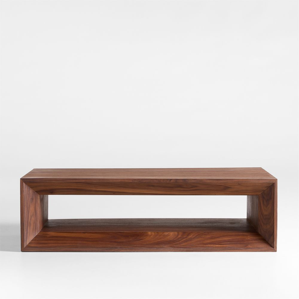 Vernon Walnut Wood Rectangular Coffee Table (56"-68")