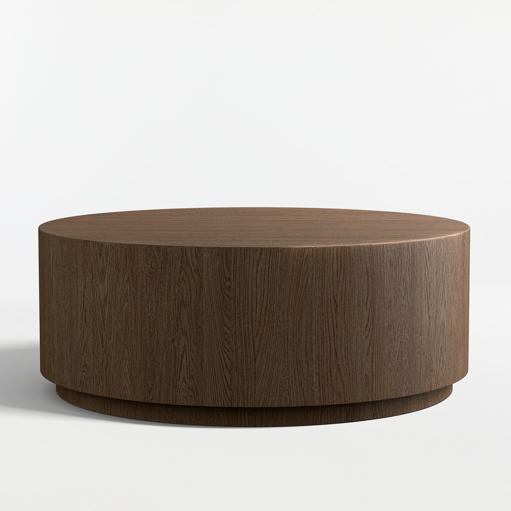 Terrane Fumed Oak Wood 42" Round Coffee Table