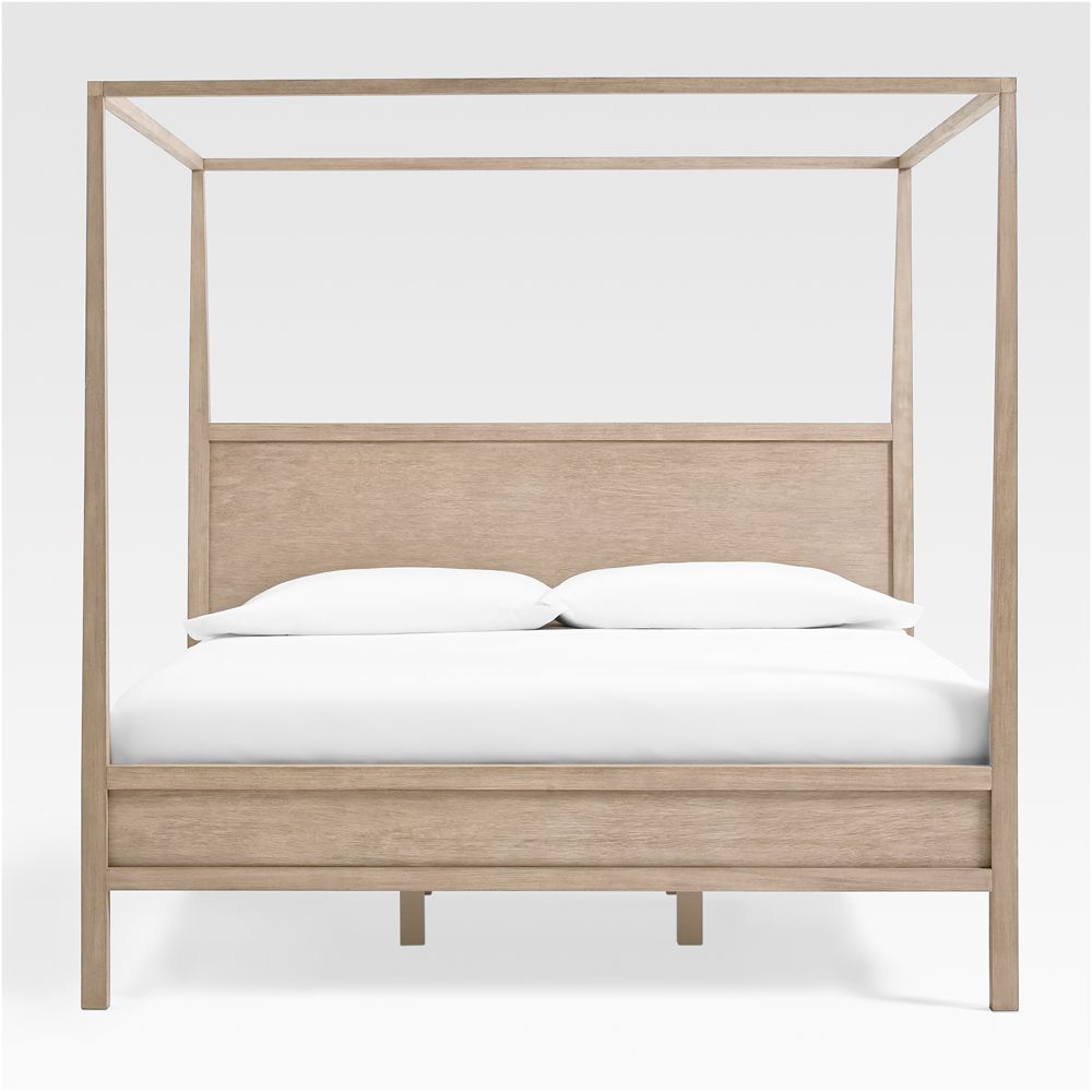 Keane Weathered Natural Wood Canopy Bed