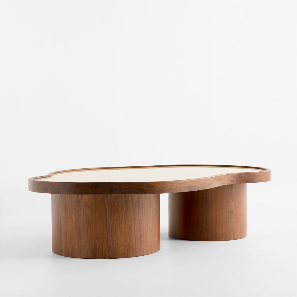 Roland 60" Natural Walnut and Tadelakt Coffee Table by Venus Williams
